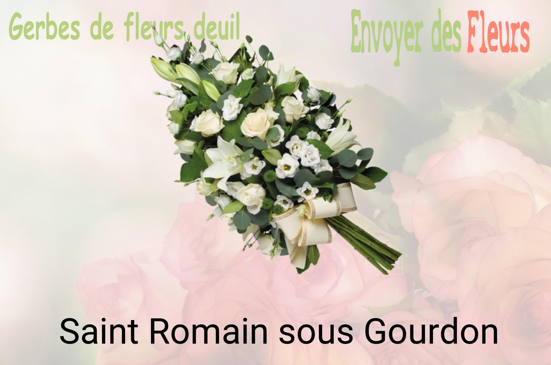 Gerbe de fleurs de deuil livrée à Saint-Romain-sous-Gourdon